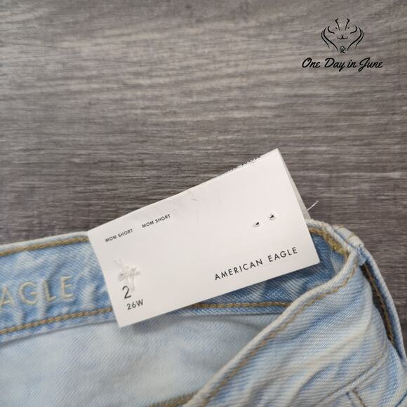 American Eagle Outfitters Mom Shorts Denim Shorts Size 2 - Picture 2 of 7